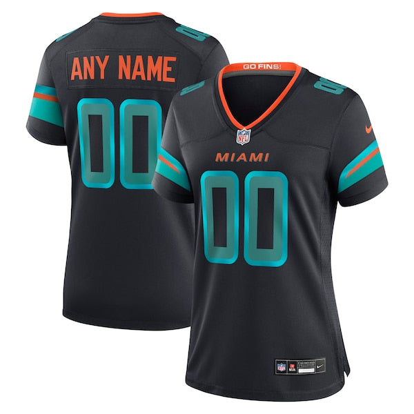 Miami Dolphins Nike Women's 2025 Rivalries Collection Custom Game Jersey - Pitch Blue/Aqua - Image 2