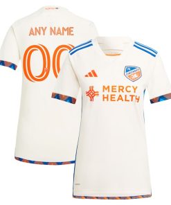 FC Cincinnati adidas Women's 2024 The Canvas Kit Replica Custom Jersey  - White