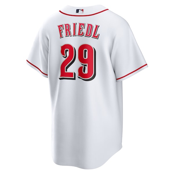 TJ Friedl Cincinnati Reds Nike Home Replica Jersey - White - Image 3