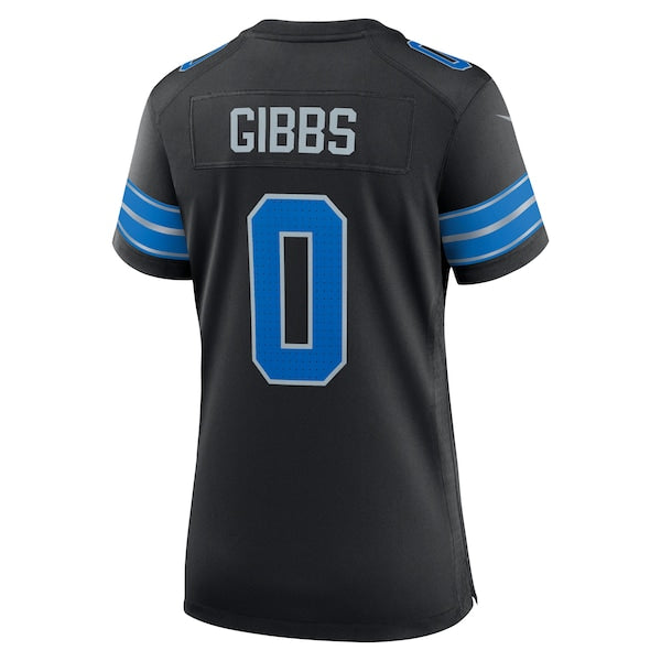 Jahmyr Gibbs Detroit Lions Nike Women's 2nd Alternate Game Player Jersey - Black - Image 3