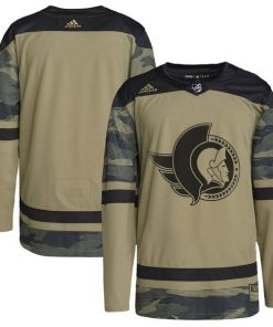 Ottawa Senators adidas Logo Military Appreciation Team Authentic Practice Jersey - Camo