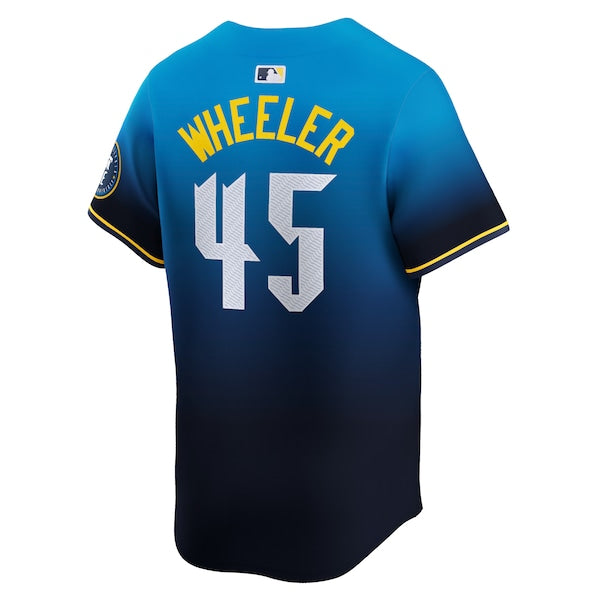 Zack Wheeler Philadelphia Phillies Nike 2024 City Connect Limited Player Jersey - Blue - Image 3