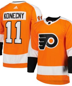Travis Konecny Philadelphia Flyers adidas Home Primegreen Authentic Player Jersey - Orange