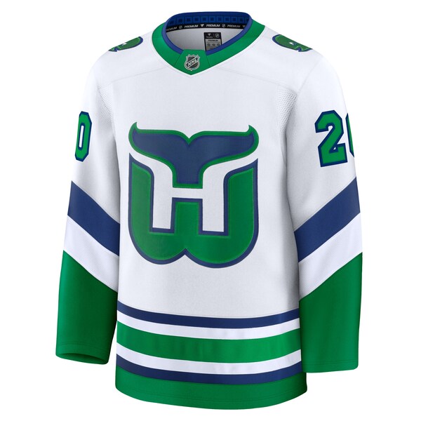Sebastian Aho Carolina Hurricanes Throwback Premium Jersey - White - Image 2