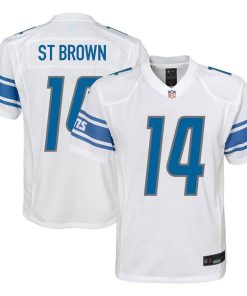 Amon-Ra St. Brown Detroit Lions Nike Youth Game Jersey - White