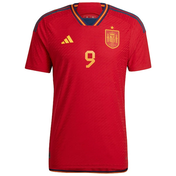 Gavi Spain National Team adidas 2022/23 Home Authentic Jersey - Red - Image 2