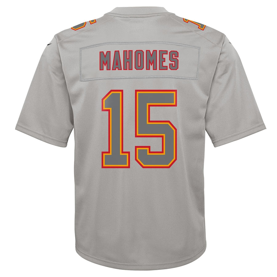 Patrick Mahomes Kansas City Chiefs Nike Youth Atmosphere Game Jersey - Gray - Image 3