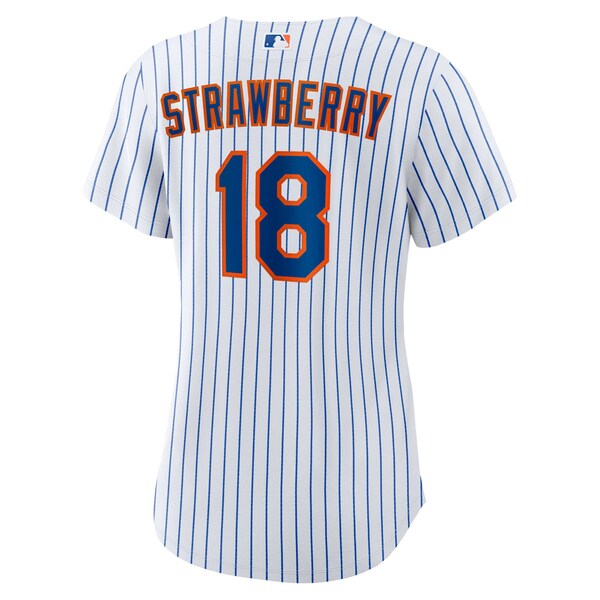 Darryl Strawberry New York Mets Nike Women's Home Replica Player Jersey - White - Image 3