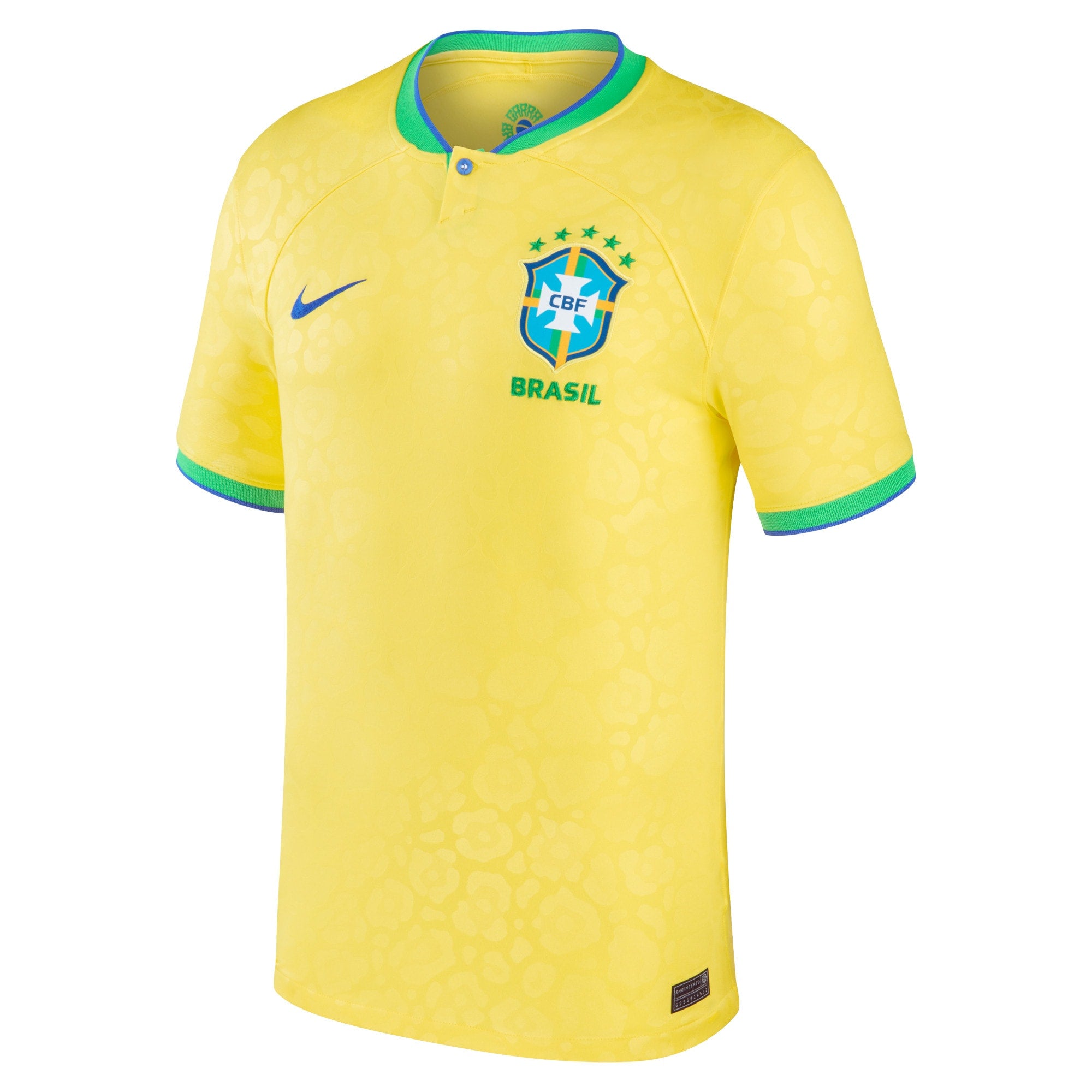 Custom Brazil National Team Nike Youth 2022/23 Home Authentic Jersey - Yellow - Image 2