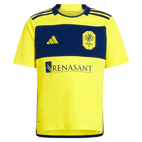 Hany Mukhtar Nashville SC adidas Youth 2024 The 615 Kit Replica Player Jersey - Yellow - Image 2