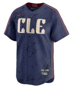 Alternative view of Cleveland Guardians Nike City Connect Limited Jersey - Navy