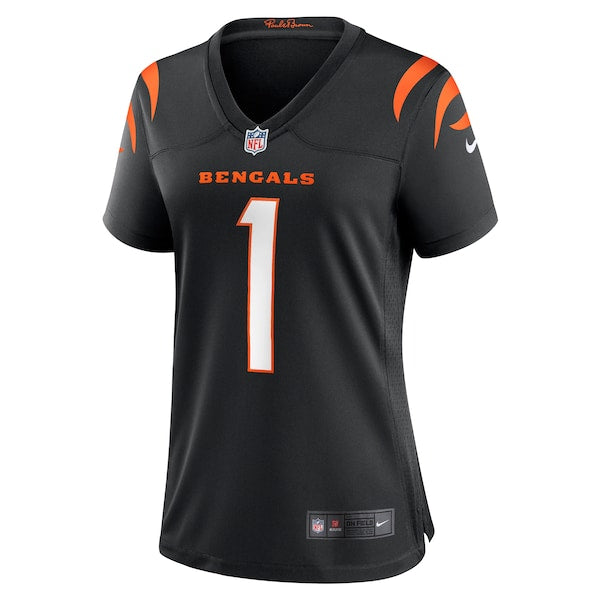 Number 1 Mom Cincinnati Bengals Nike Women's Game Jersey - Black - Image 2