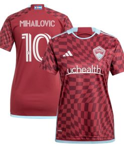 Djordje Mihailovic Colorado Rapids adidas Women's 2024 One Flag Kit Replica Player Jersey - Burgundy