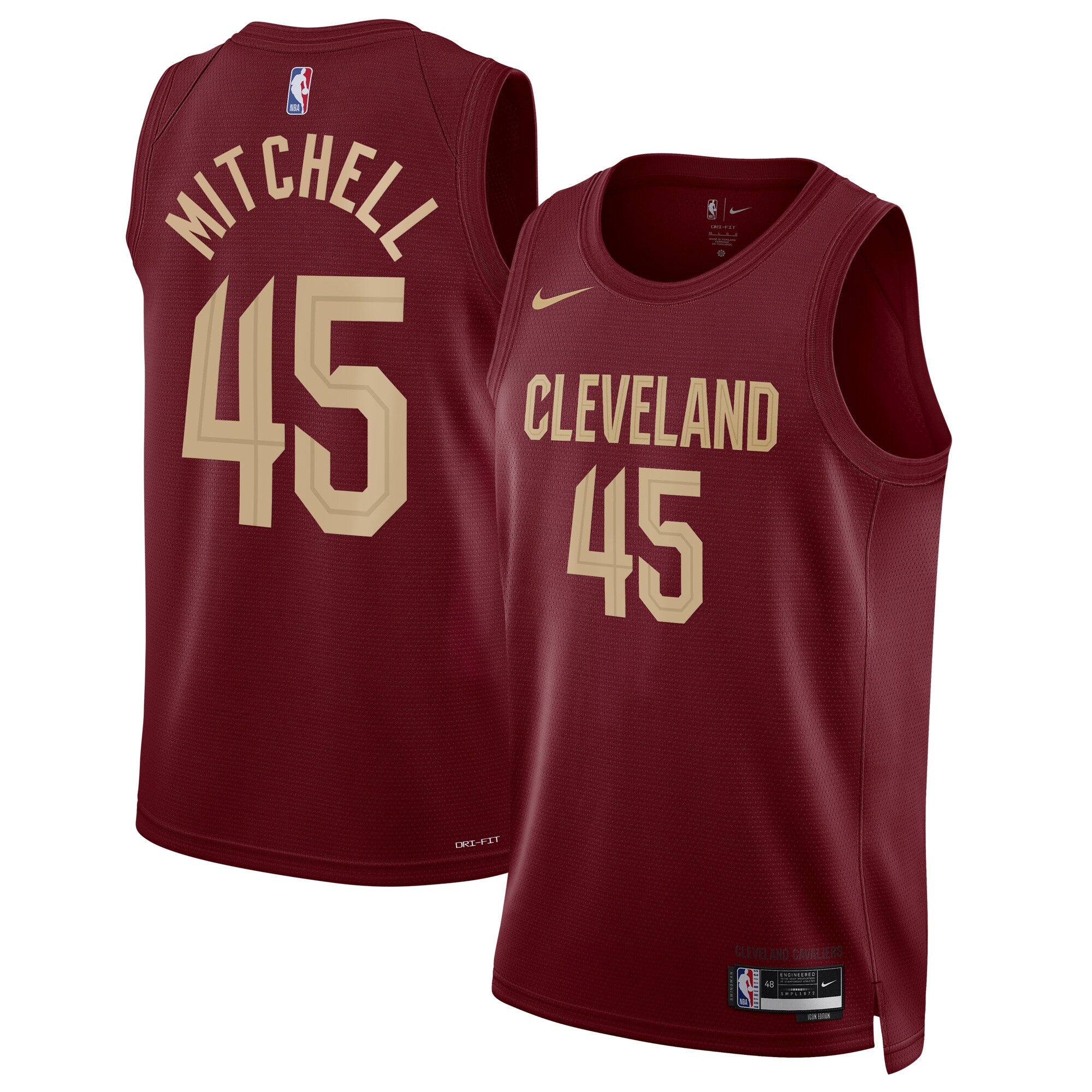 Donovan Mitchell Cleveland Cavaliers Nike Unisex Swingman Jersey - Association Edition - White/Wine - Image 5