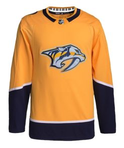 Alternative view of Nashville Predators adidas Men's Home Primegreen Authentic Jersey - Gold