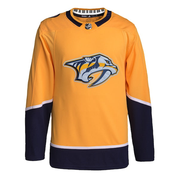 Nashville Predators adidas Men's Home Primegreen Authentic Jersey - Gold - Image 2