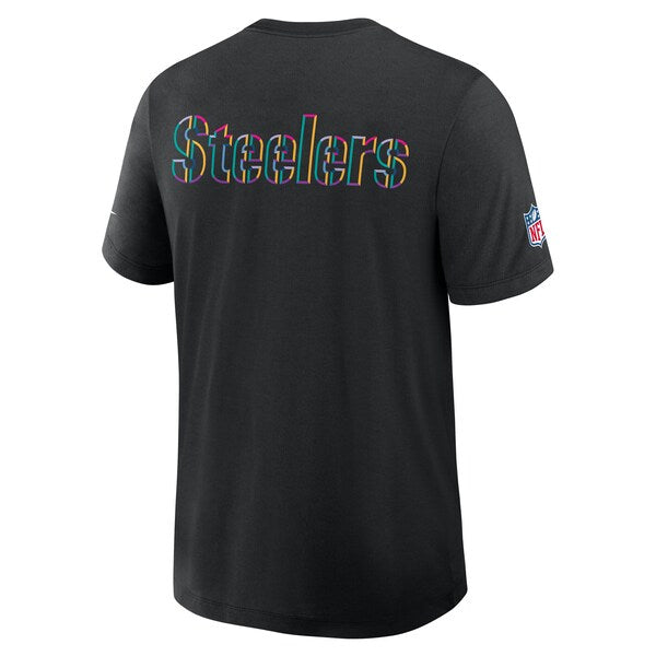 Pittsburgh Steelers Nike Tall 2025 NFL Crucial Catch Tri-Blend Dri-FIT T-Shirt - Black - Image 3