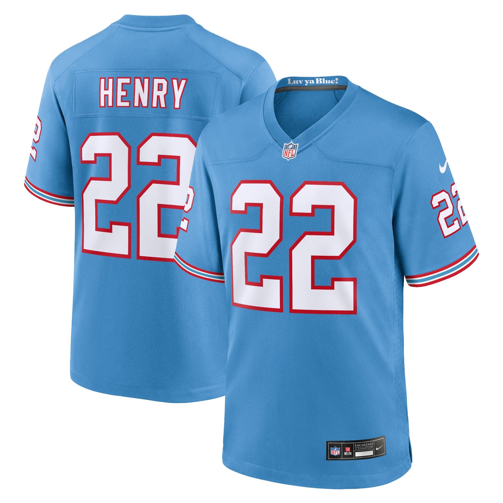 Derrick Henry Tennessee Titans Nike Game Jersey - Navy/Light Blue - Image 6