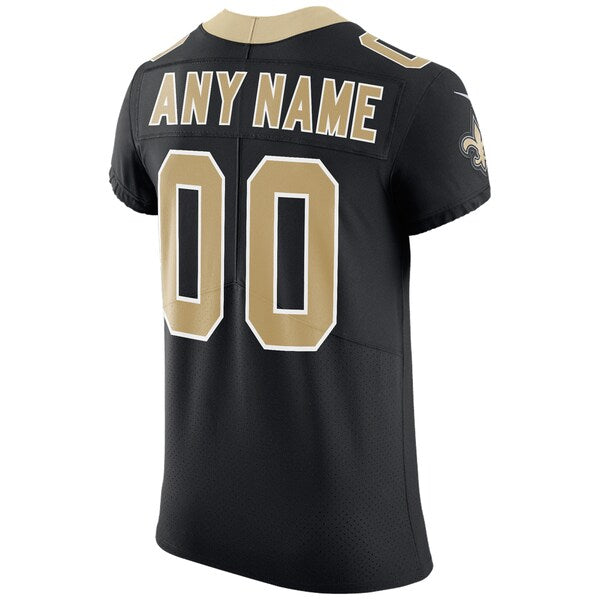 New Orleans Saints Nike Vapor Untouchable Custom Elite Jersey - Black - Image 3