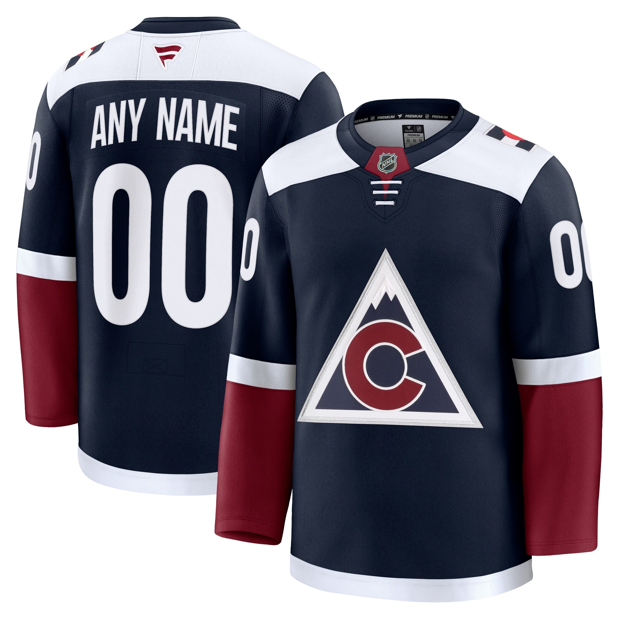 Colorado Avalanche Home Premium Custom Jersey - Burgundy/Navy/White - Image 9