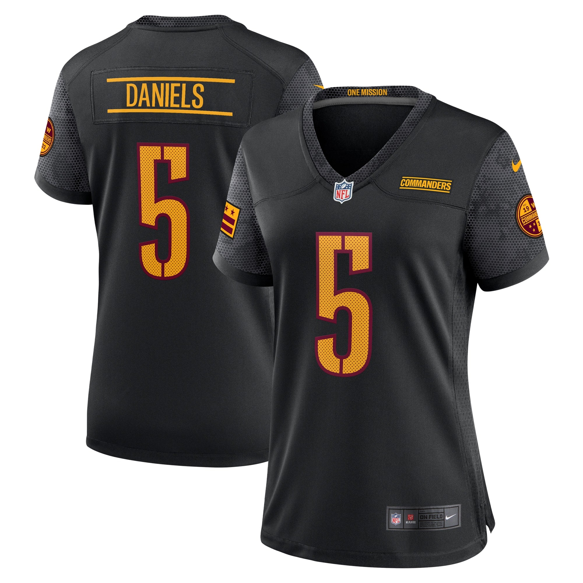 Jayden Daniels Washington Commanders Nike Women's Game Jersey - White/Black - Image 5
