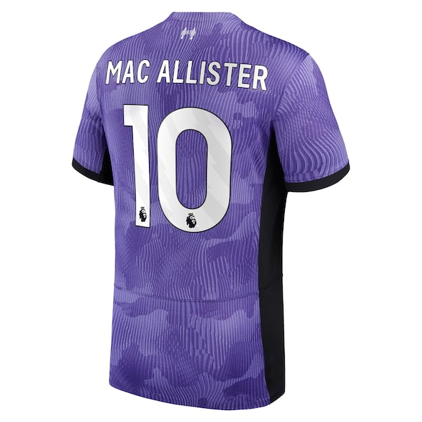 Alexis Mac Allister Liverpool Nike 2023/24 Third Stadium Replica Player Jersey - Purple - Image 3