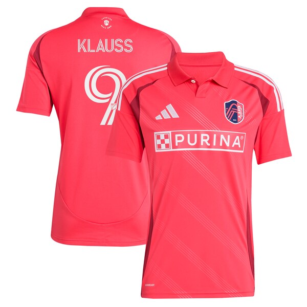 Jo?o Klauss St. Louis City SC adidas 2025 Forever CITY Red Replica Player Jersey - Red