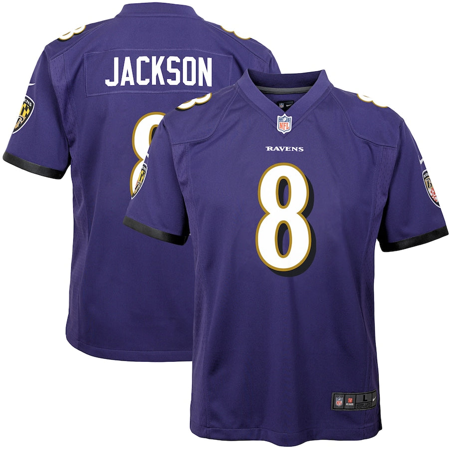 Lamar Jackson Baltimore Ravens Nike Youth Fashion Game Jersey - Black - Image 5