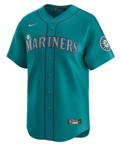 Alternative view of Julio Rodr¨ªguez Seattle Mariners Nike Alternate Limited Player Jersey?¨C Aqua