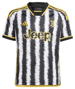 Alternative view of Juventus adidas Youth 2023/24 Home Replica Jersey - Black