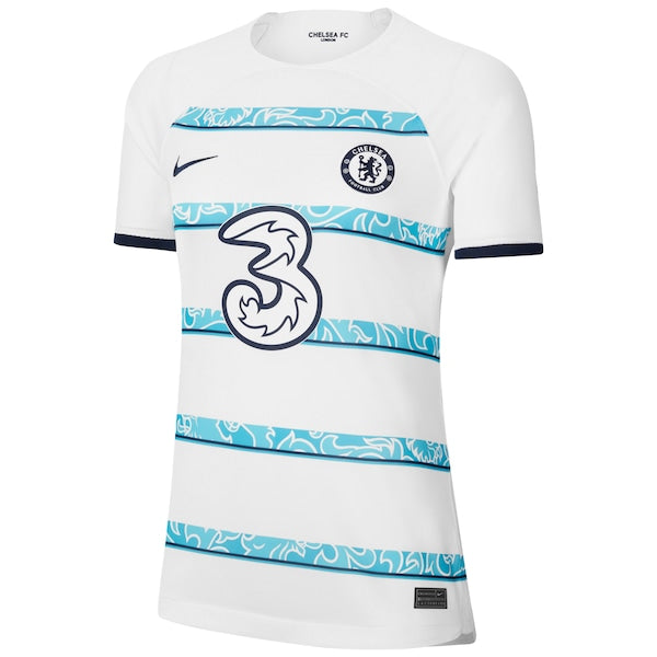 Raheem Sterling Chelsea Nike Women's 2022/23 Away Breathe Stadium Replica Player Jersey - White - Image 2