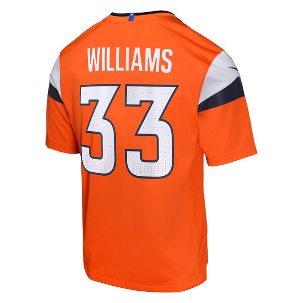 Javonte Williams Denver Broncos Nike Youth Game Jersey - Orange/Navy - Image 4