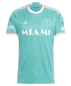 Alternative view of Lionel Messi Inter Miami CF adidas 2024 Archive Authentic Jersey - Aqua