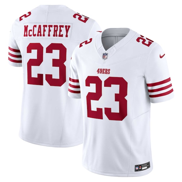 Christian McCaffrey San Francisco 49ers Nike Vapor F.U.S.E. Limited Jersey - White - Image 2