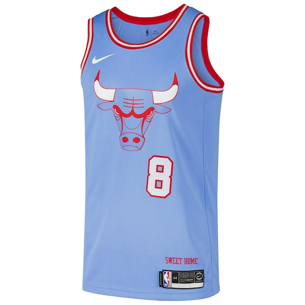 Zach LaVine Chicago Bulls Nike Swingman Player Jersey - City Edition - Blue - Image 4