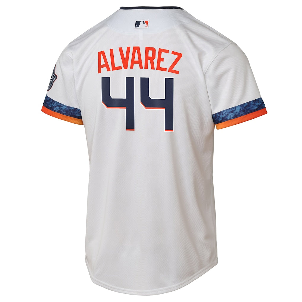 Yordan Alvarez Houston Astros Nike Youth 2025 City Connect Limited Player Jersey - White - Image 3