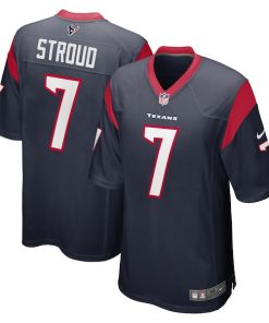 Alternative view of C.J. Stroud Houston Texans Nike 2023 NFL Draft First Round Pick Game Jersey - Navy/Red/White