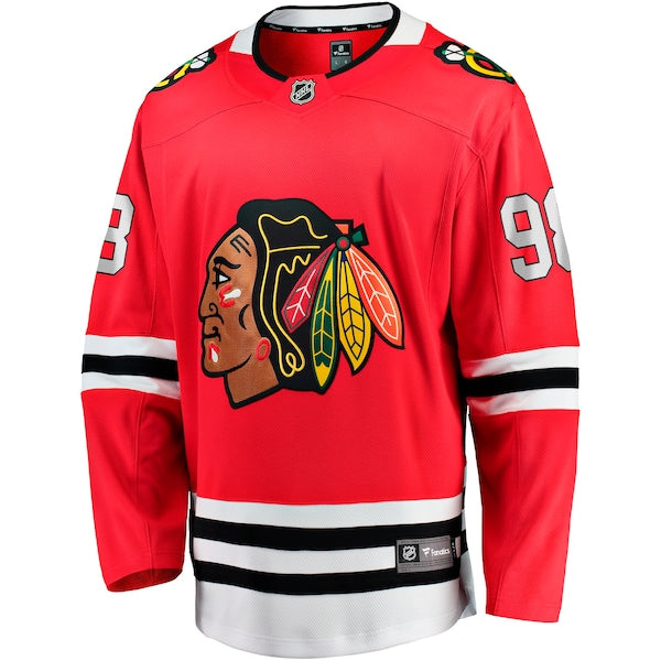 Connor Bedard Chicago Blackhawks Home Breakaway Player Jersey - Red/White - Image 3