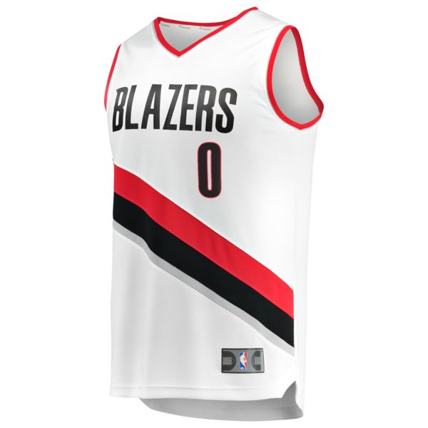 Damian Lillard Portland Trail Blazers Youth Fast Break Replica Jersey - White - Association Edition - Image 2
