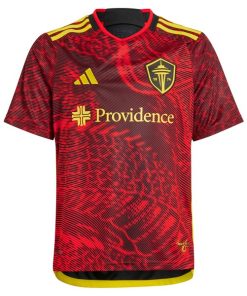 Alternative view of Pedro de la Vega Seattle Sounders FC adidas Youth 2024 The Bruce Lee Kit Replica Player Jersey?¨C Red