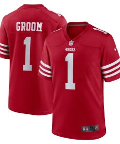 Number 1 Groom San Francisco 49ers Nike Game Jersey - Scarlet