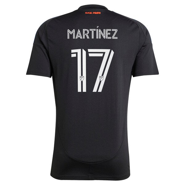 Josef Martinez San Jose Earthquakes adidas 2025 Headliner Replica Player Jersey - Black - Image 3