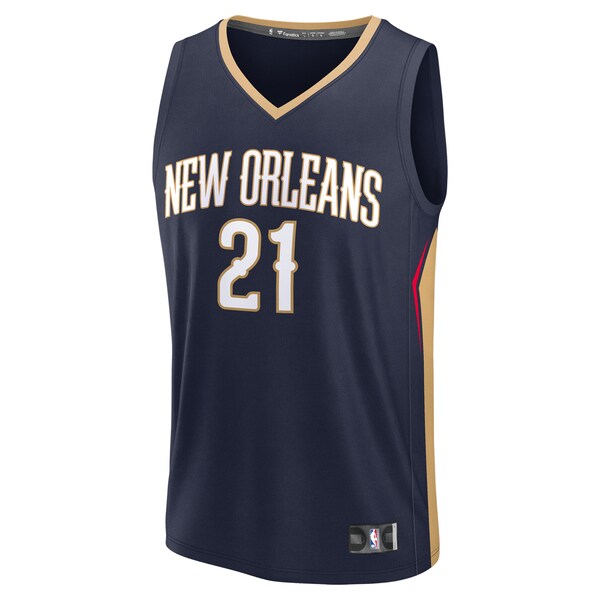 Yves Missi New Orleans Pelicans Youth 2024 NBA Draft Fast Break Player Jersey - Icon Edition - Navy - Image 2