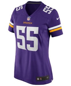 Alternative view of Jack Del Rio Minnesota Vikings Nike Women's Game Retired Player Jersey - Purple