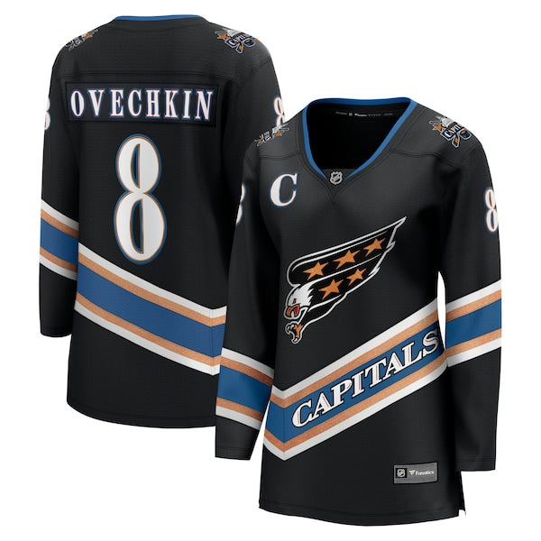Alexander Ovechkin Washington Capitals Women's Alternate 50th Anniversary Premier Breakaway Player Jersey - Black/Navy/White - Image 2
