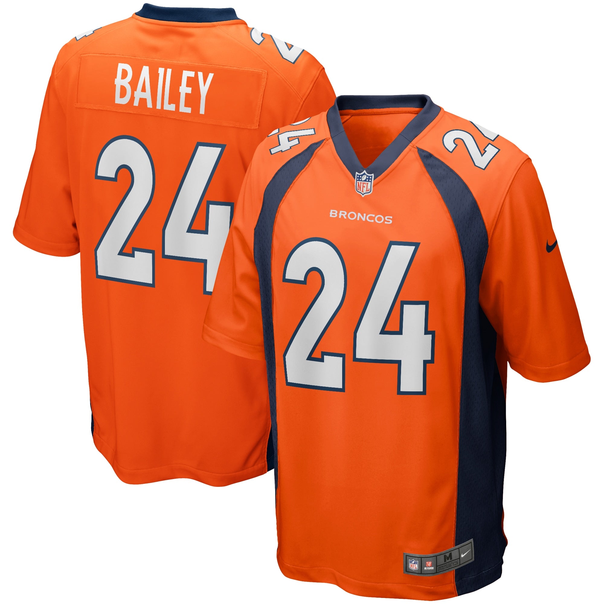 Champ Bailey Denver Broncos Nike Retired Player Jersey - Navy/Orange - Image 6