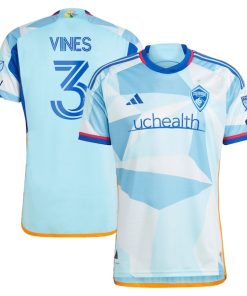 Sam Vines Colorado Rapids adidas 2024 New Day Kit Authentic Player Jersey - Light Blue
