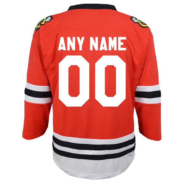 Chicago Blackhawks Preschool Replica Custom Jersey - Red - Image 3
