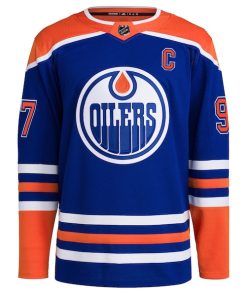 Alternative view of Connor McDavid Edmonton Oilers adidas Home Primegreen Authentic Player Jersey - Royal
