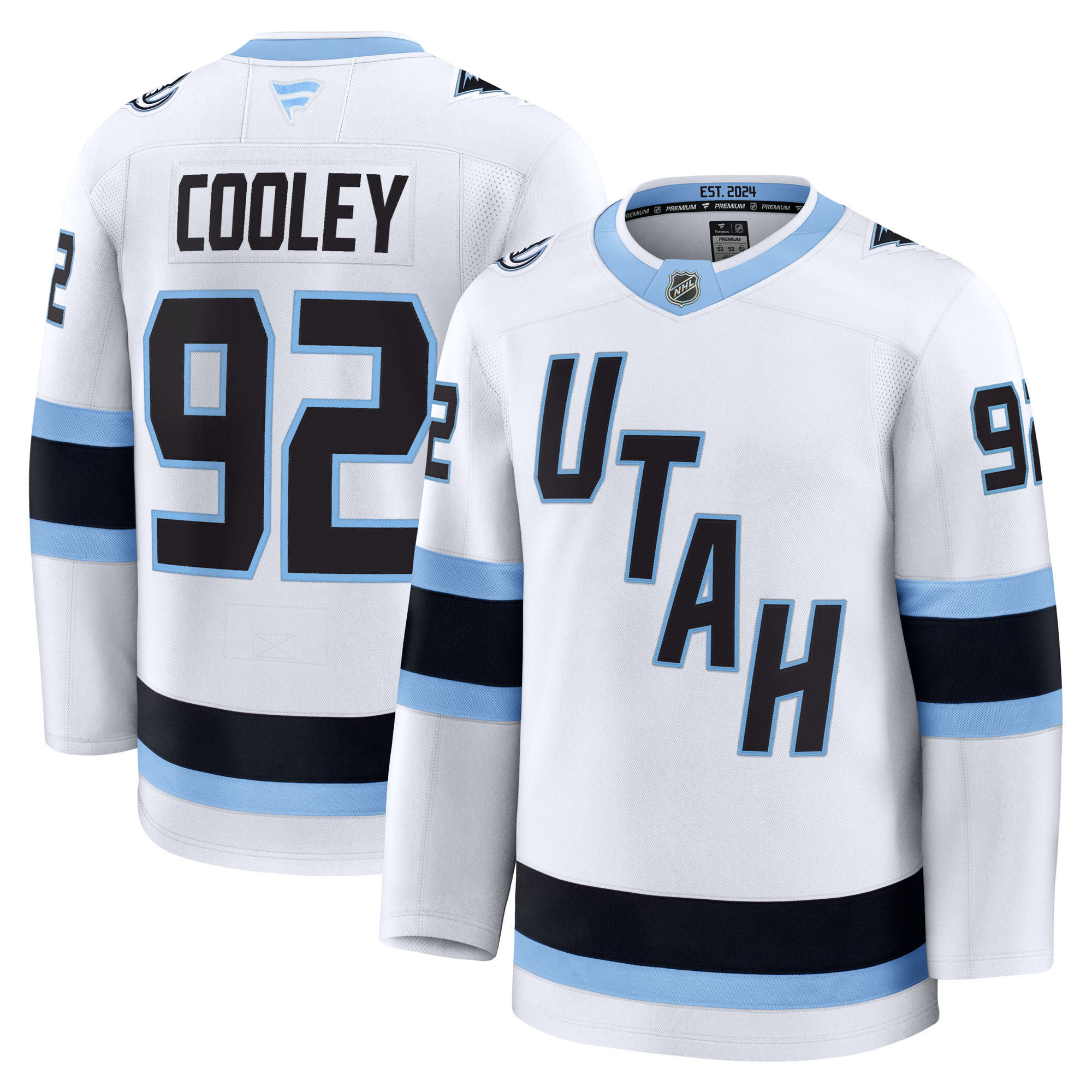 Logan Cooley Utah Mammoth Home Premium Player Jersey - Black/White - Image 6